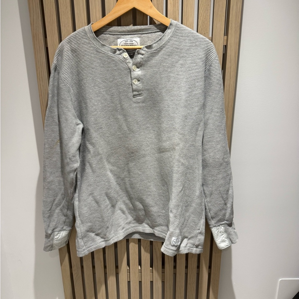 Neighborhood Gray Striped Long Sleeve Shirt